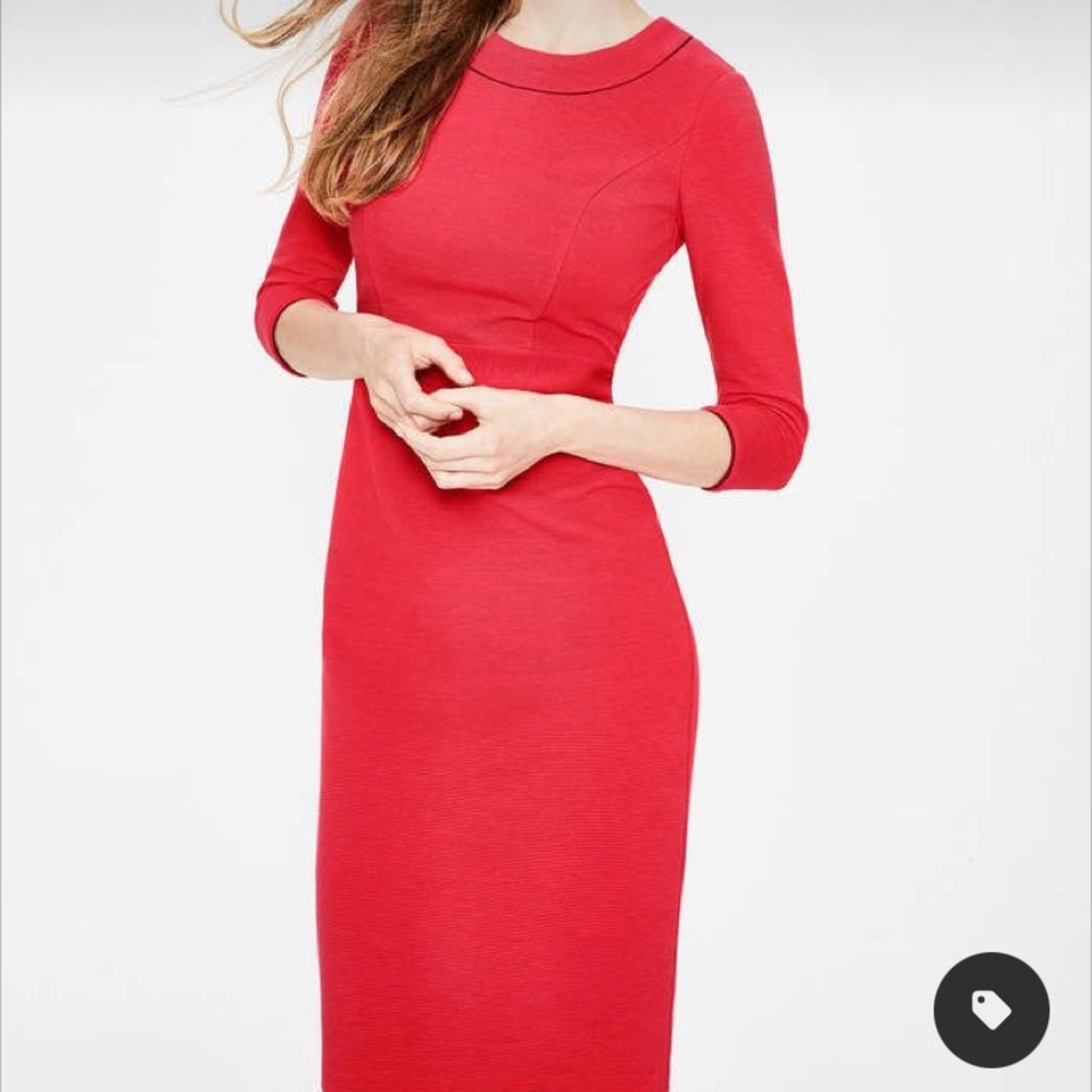 Boden pink Mia Ottoman dress